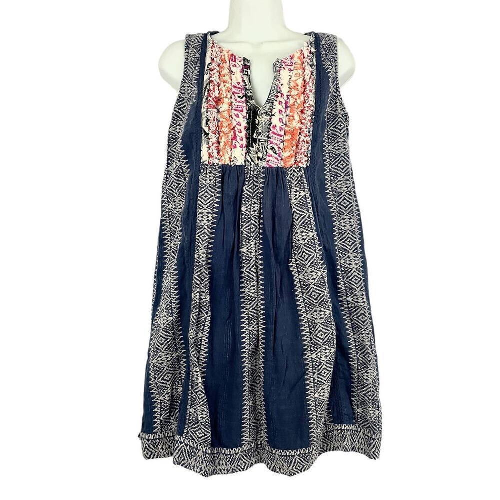 Philosophy Blue Cotton Sleeveless Dress PS Petites Women's Lined